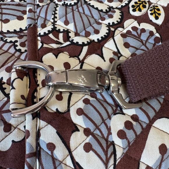 Vera Bradley Laptop Computer Crossbody Bag Hard Sided Slate Blooms - Picture 8 of 16